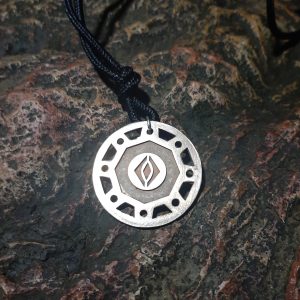 Golden Fire Pendant Silver