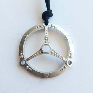 Galactic Protection Tri Hex pendant 55mm Silver